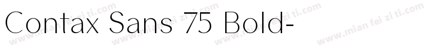 Contax Sans 75 Bold字体转换